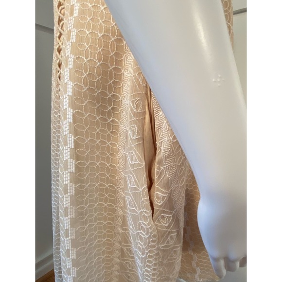 Free People Wherever You Go Mini Dress Ivory* Boho Chic with Crochet Detail WD20 - Picture 13 of 13